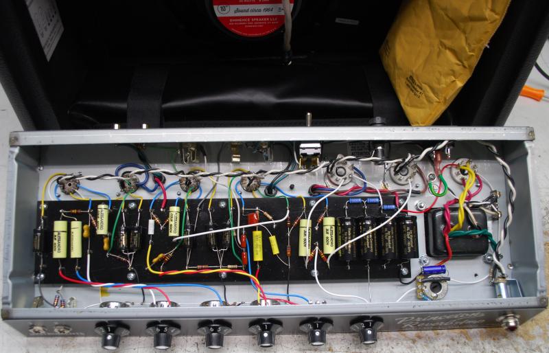 Alessandro 65 Fender Princeton Reverb Amp Inside